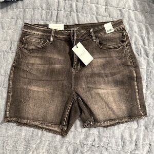 Judy Blue black denim shorts, high waist size 1XL never been worn  new with tags
